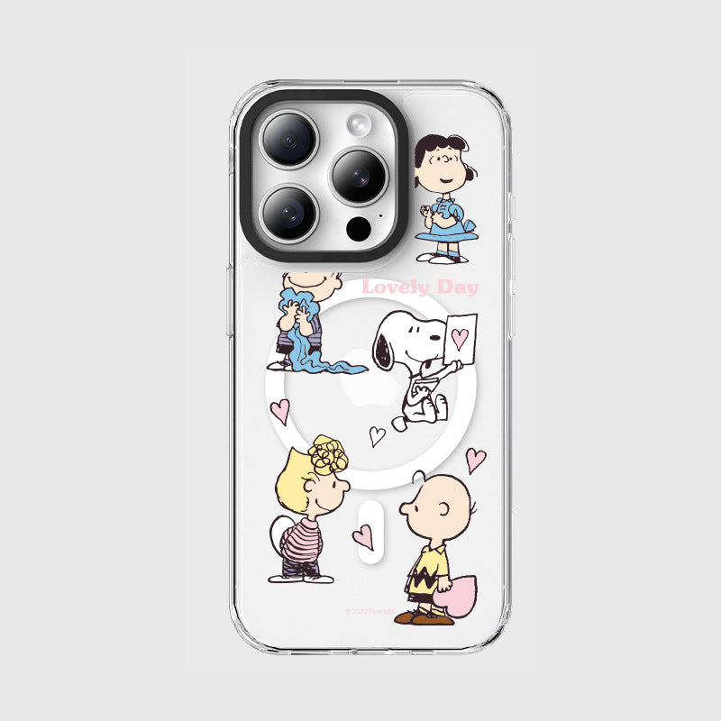 Peanuts Snoopy MagSafe Shockproof Clear Case Cover