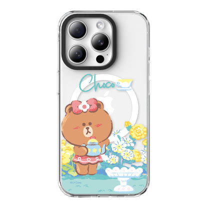 Line Friends Garden MagSafe Shockproof Transparent Case Cover