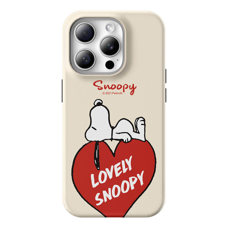 Snoopy Guard Up Shockproof TPU+PC Dual Layer Combo Case Cover