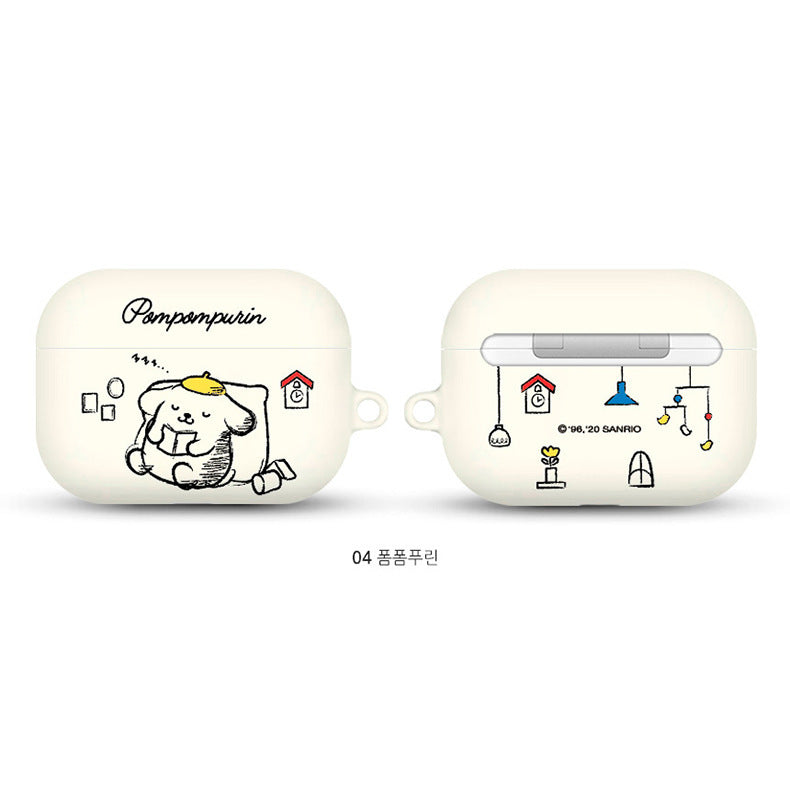 Sanrio Characters Relax Room Hard Apple AirPods Charging Case Cover