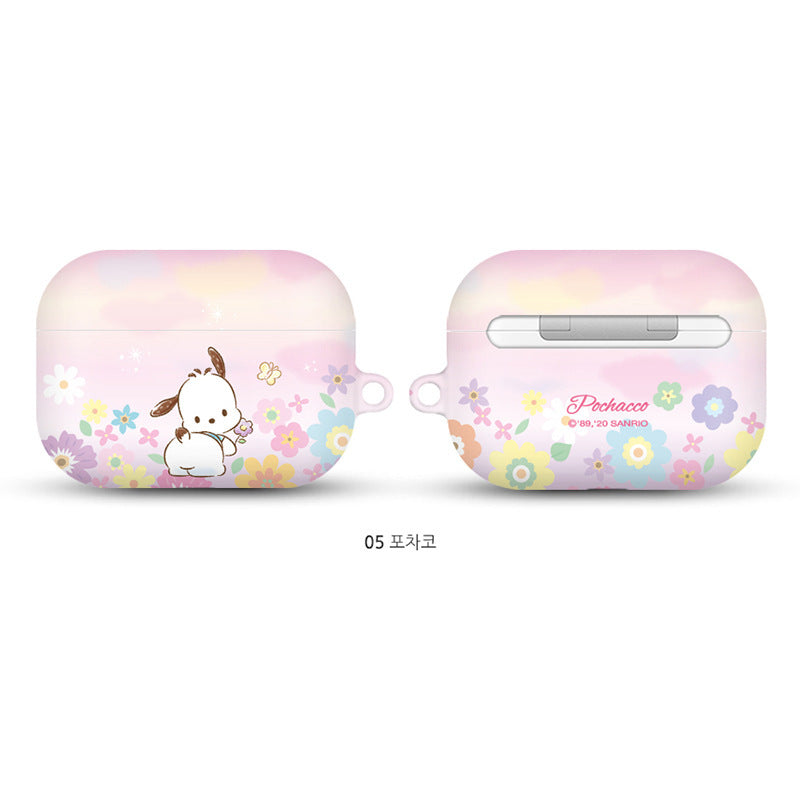 Sanrio Characters Flower Hard Apple AirPods Charging Case Cover