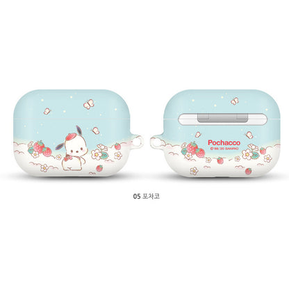 Sanrio Characters Strawberry Hard Apple AirPods Charging Case Cover