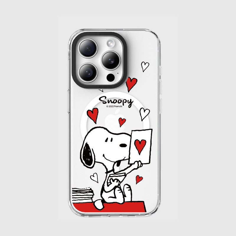 Peanuts Snoopy MagSafe Shockproof Clear Case Cover