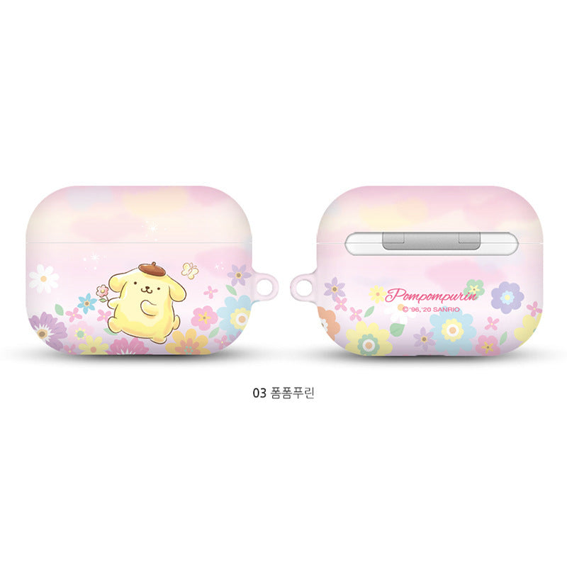 Sanrio Characters Flower Hard Apple AirPods Charging Case Cover