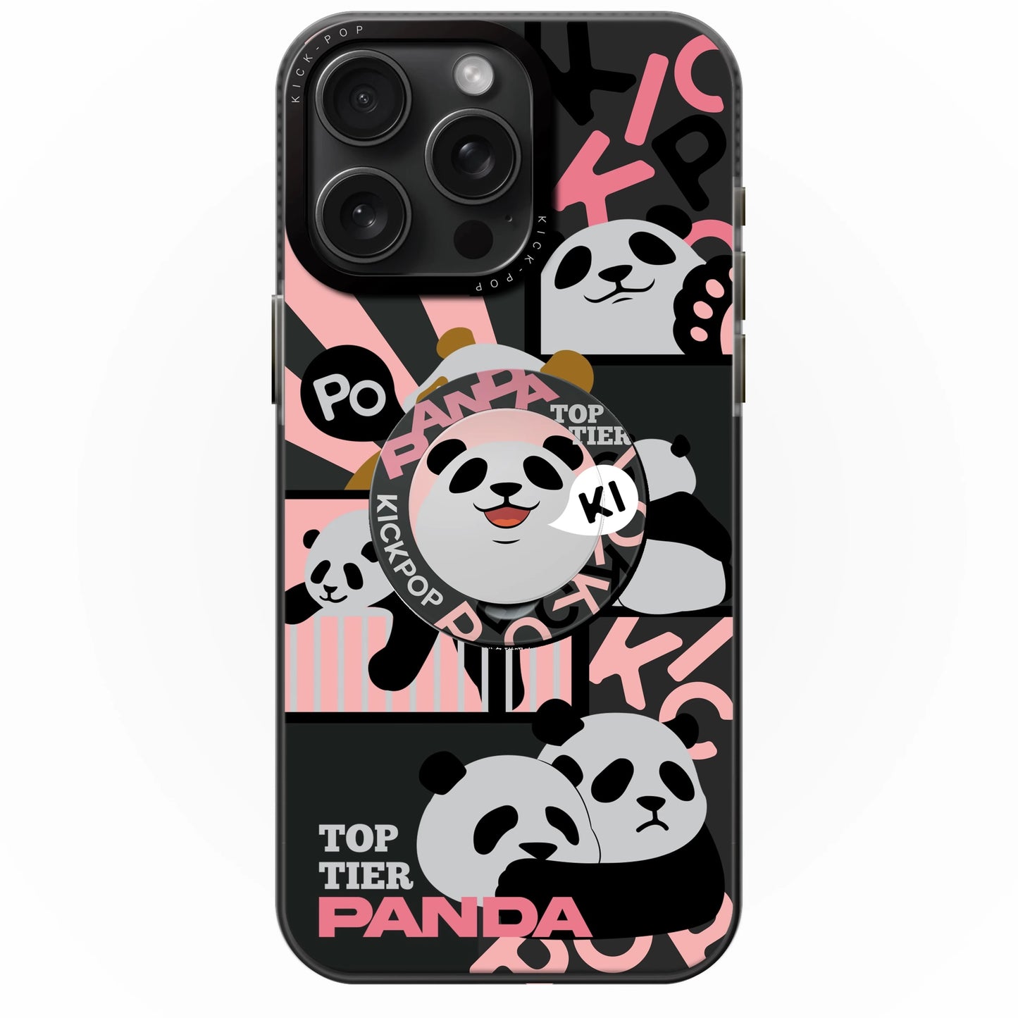 KICK-POP Top Tier Panda MagSafe All-inclusive Shockproof IMD Protective Case Cover