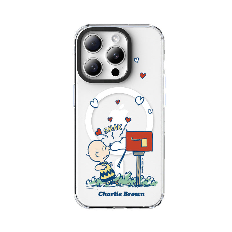 Peanuts Snoopy MagSafe Shockproof Clear Case Cover