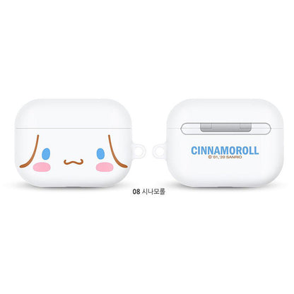 Sanrio Characters Big Face Hard Apple AirPods Charging Case Cover