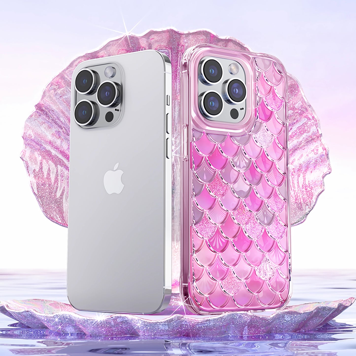 KINGXBAR Mermaid 3D Shockproof Back Cover Case