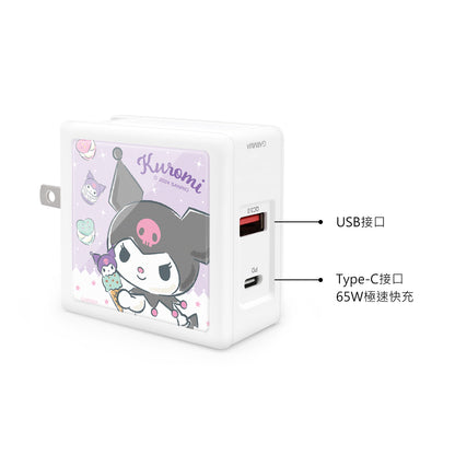 GARMMA Sanrio Characters Dual Ports GaN 65W PD Fast Charger