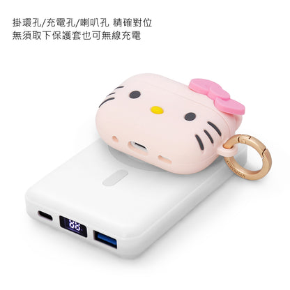 GARMMA Sanrio Characters Shockproof Apple AirPods Pro 2/1 Charging Case Cover with Carabiner Clip