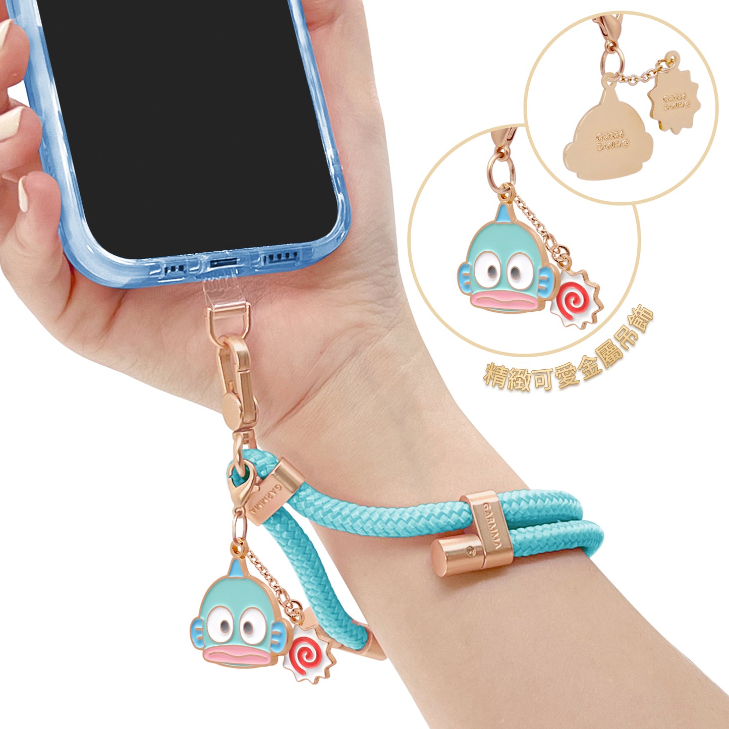 GARMMA Sanrio Characters Metal Charm Buckle Strap Adjustable Phone Lanyard