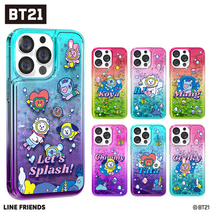 BT21 Let's Splash Bling Aqua Case Cover