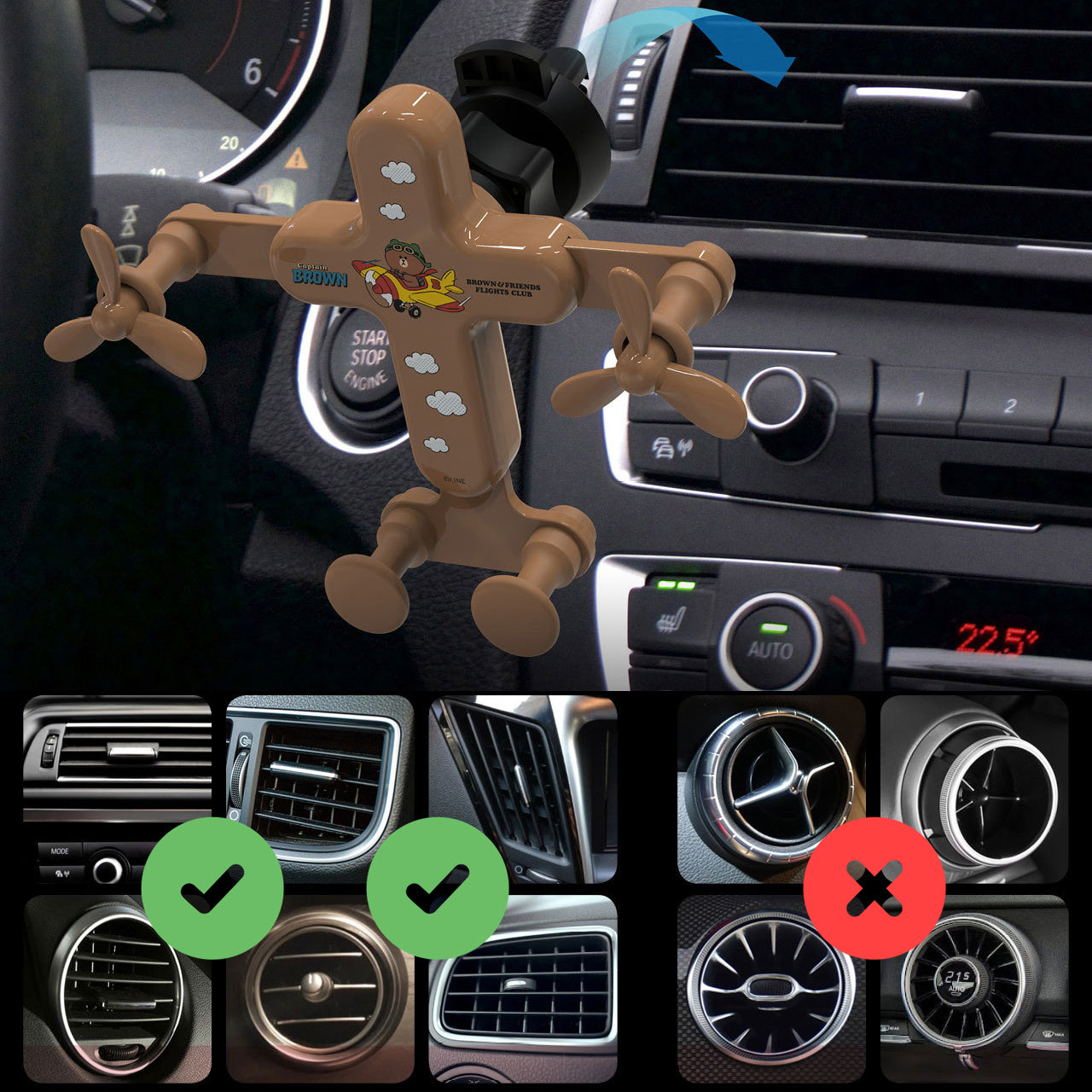 Line Friends Ride Car Gravity Bracket Phone Holder