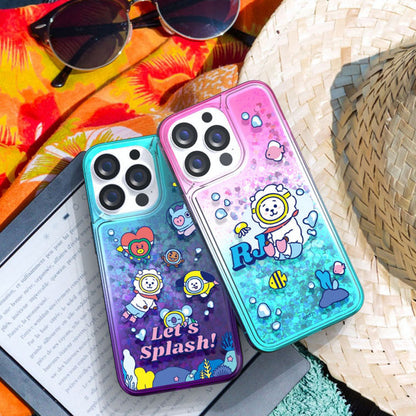 BT21 Let's Splash Bling Aqua Case Cover