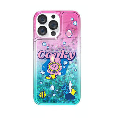 BT21 Let's Splash Bling Aqua Case Cover