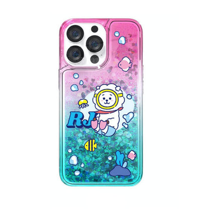 BT21 Let's Splash Bling Aqua Case Cover