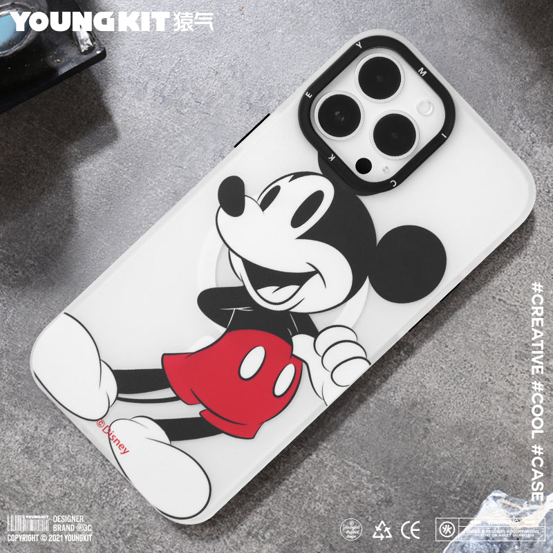 YOUNGKIT Disney MagSafe Slim Thin Matte Anti-Scratch Back Shockproof Cover Case