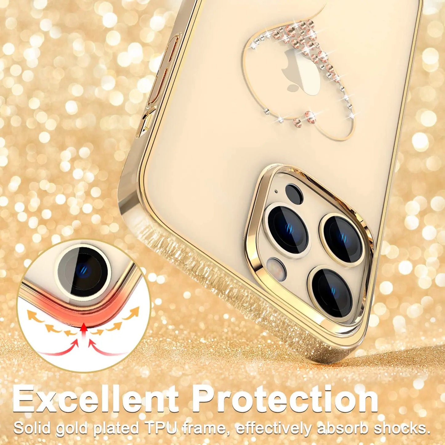 KINGXBAR Swarovski Crystal Clear Hard PC Case Cover for Apple iPhone 14 series