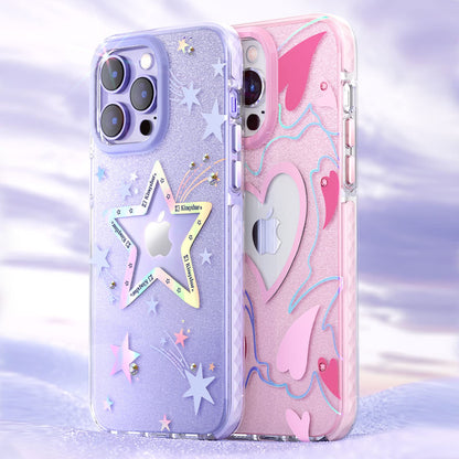 KINGXBAR Heart Star Swarovski Crystal Clear Hard PC Case Cover