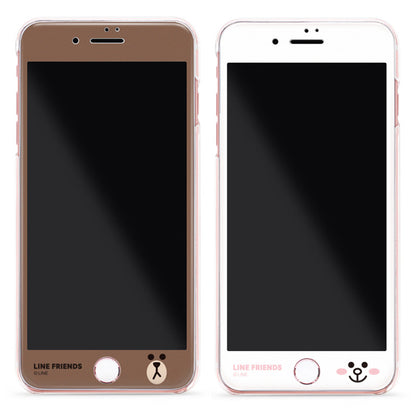 GARMMA Line Friends Full Size Glitter 9H Tempered Glass Screen Protector for Apple iPhone