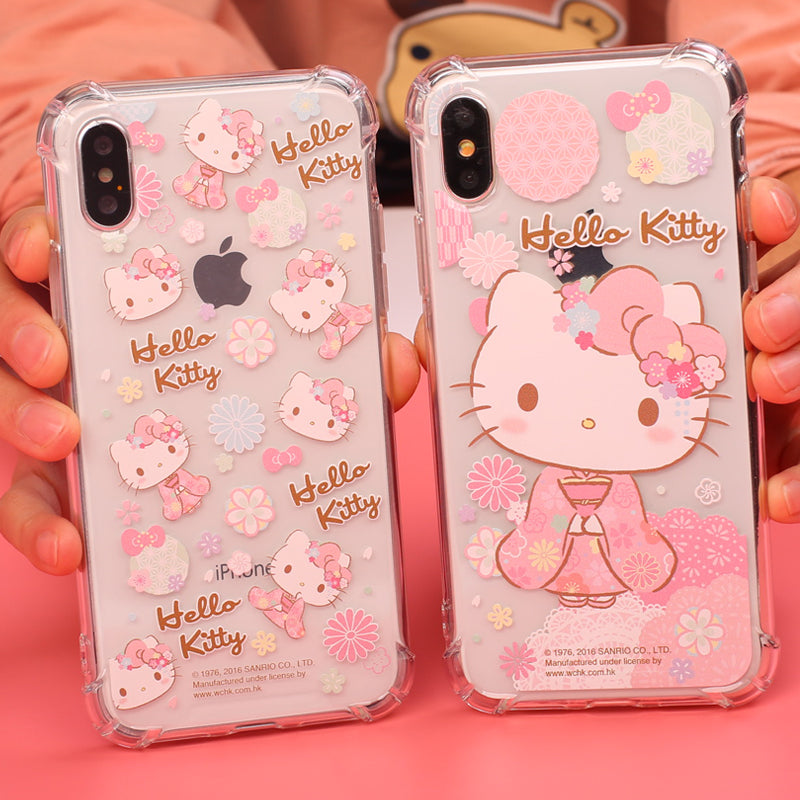 Hello Kitty Kimono Transparent TPU Soft Back Cover Case for Apple