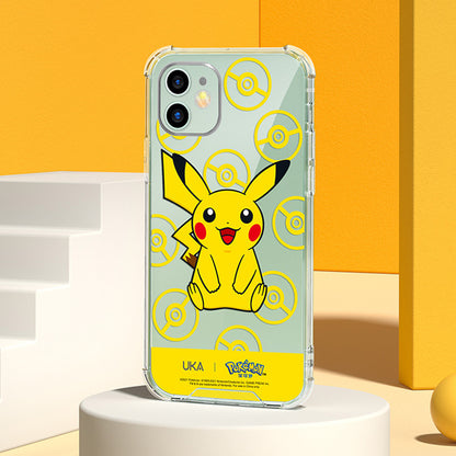 UKA Pokémon Shockproof Air Cushion TPU+PC Clear Back Case Cover