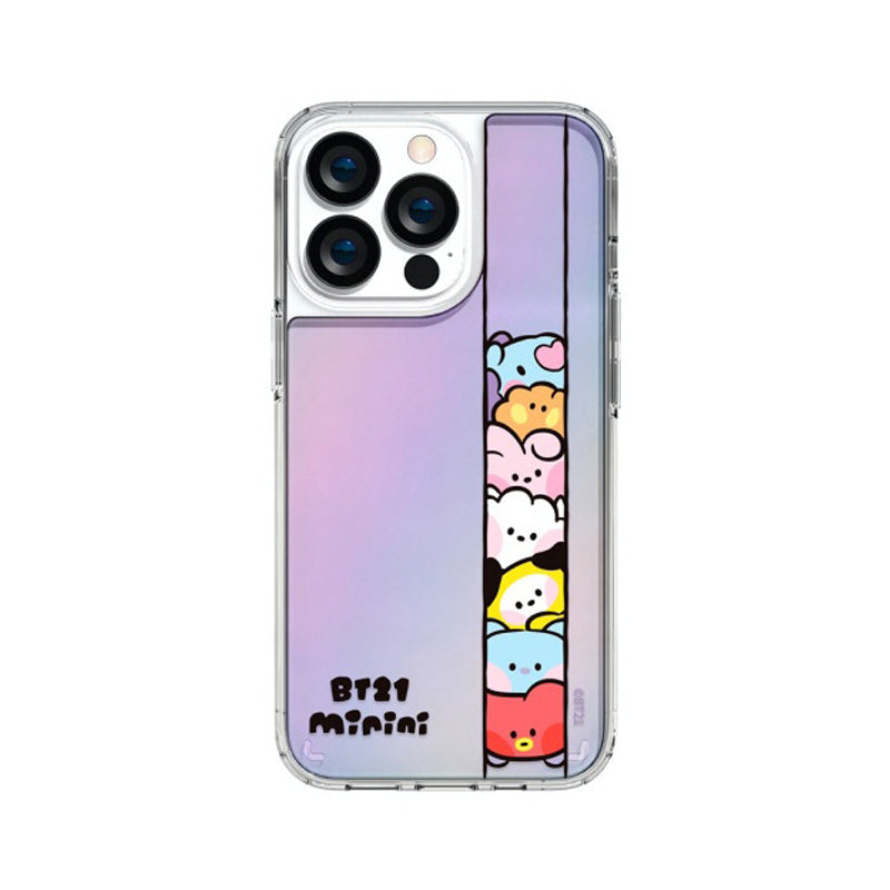 BT21 Shockproof Slim Fit Hologram Mirror Case Cover