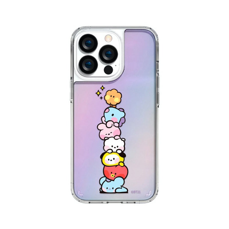 BT21 Shockproof Slim Fit Hologram Mirror Case Cover