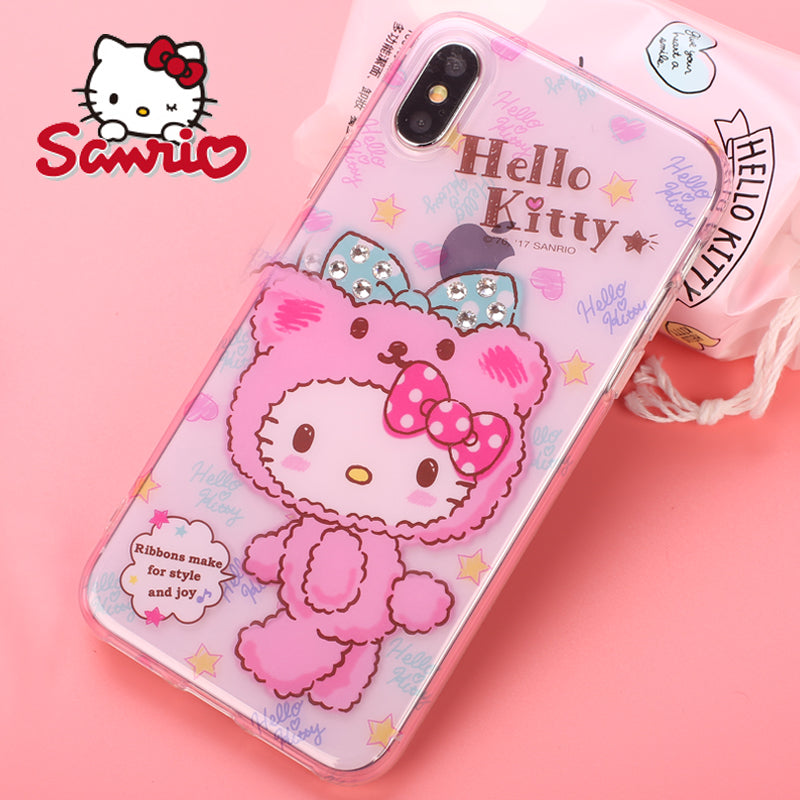 X Doria Hello Kitty Nifty Bear Swarovski Diamonds Case Cover for Apple iPhone XS X