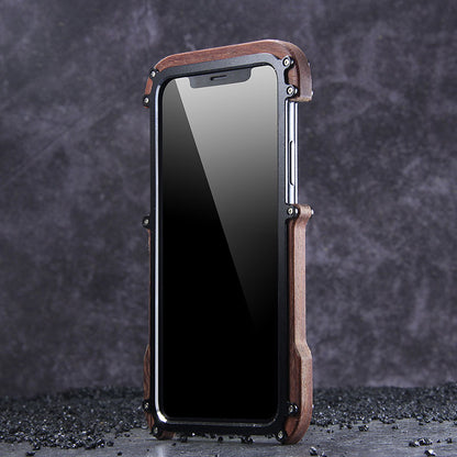 R-Just IRONWOOD Light Slim Timber Aluminum Metal Wood Bumper Case Cover