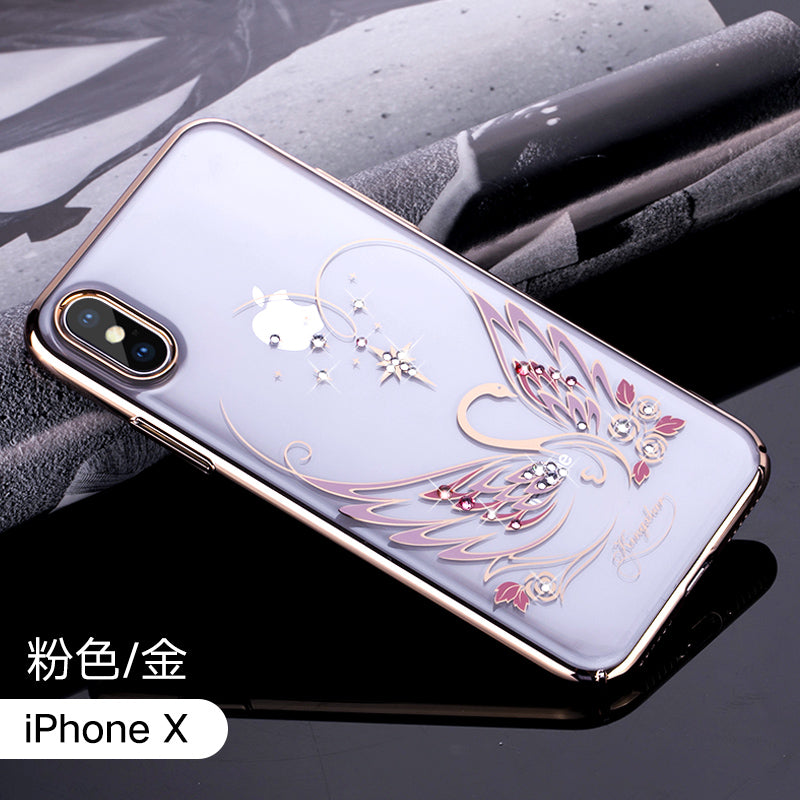 KINGXBAR Swarovski Crystal Clear Hard PC Case Cover for Apple iPhone XS/X