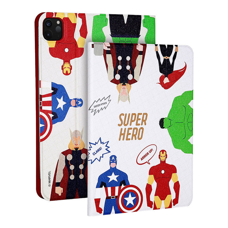 UKA Marvel Avengers Auto Sleep Folio Stand Silk Leather Case Cover
