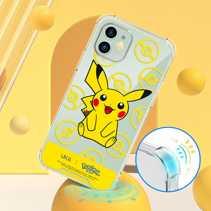 UKA Pokémon Shockproof Air Cushion TPU+PC Clear Back Case Cover